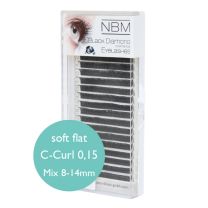 BDC Soft Flat Silk Lashes C-Curl 0,15 Mix