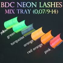 BDC Neon Lashes B-Curl 0,07 Mix pink