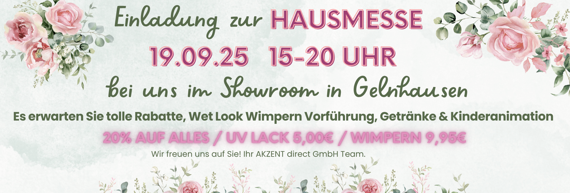 Einladung zur Hausmesse am 19.09.2025