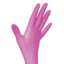 Handschuh Nitril pink puderfrei Größe S